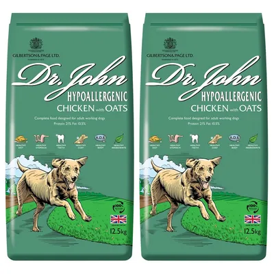 Dr John Hypoallergenic Poulet à L'avoine 2 x 12.5kg Dr John Hypoallergenic Poulet à L'avoine 2 x 12.5kg