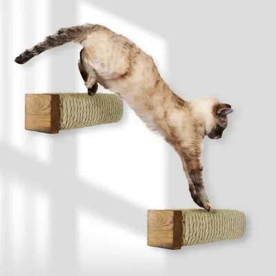 Marche d'escalier en sisal avec support en bois Marche d'escalier en sisal avec support en bois