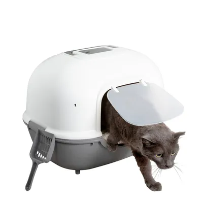 Maison de Toilette pour Chat avec Pelle, Max. 5 kg, Entrée frontale Maison de Toilette pour Chat avec Pelle, Max. 5 kg, Entrée frontale