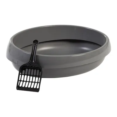 Bac à Litière pour Chat Ouvert avec Pelle - Compact, Facile à Nettoyer Bac à Litière pour Chat Ouvert avec Pelle - Compact, Facile à Nettoyer