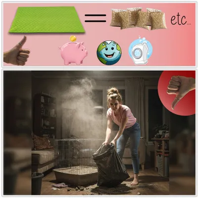 NEO SOLVO Tapis Litière Polaire Absorbant, Imperméable, Lavable en Machine