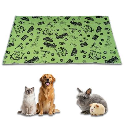 NEO SOLVO Tapis Absorbant et Antidérapant, Lavable en Machine 140 x 70 cm - Vert Design