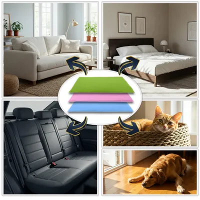 NEO SOLVO Coussin Réversible, Absorbant et Confortable pour Chien et Chat