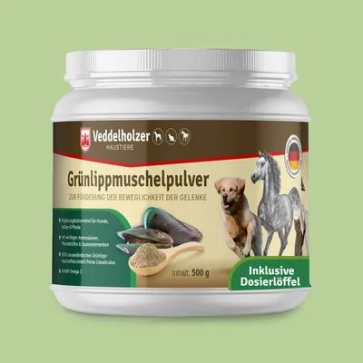 Veddelholzer Poudre naturelle de moules aux orles verts - 500g pour chiens