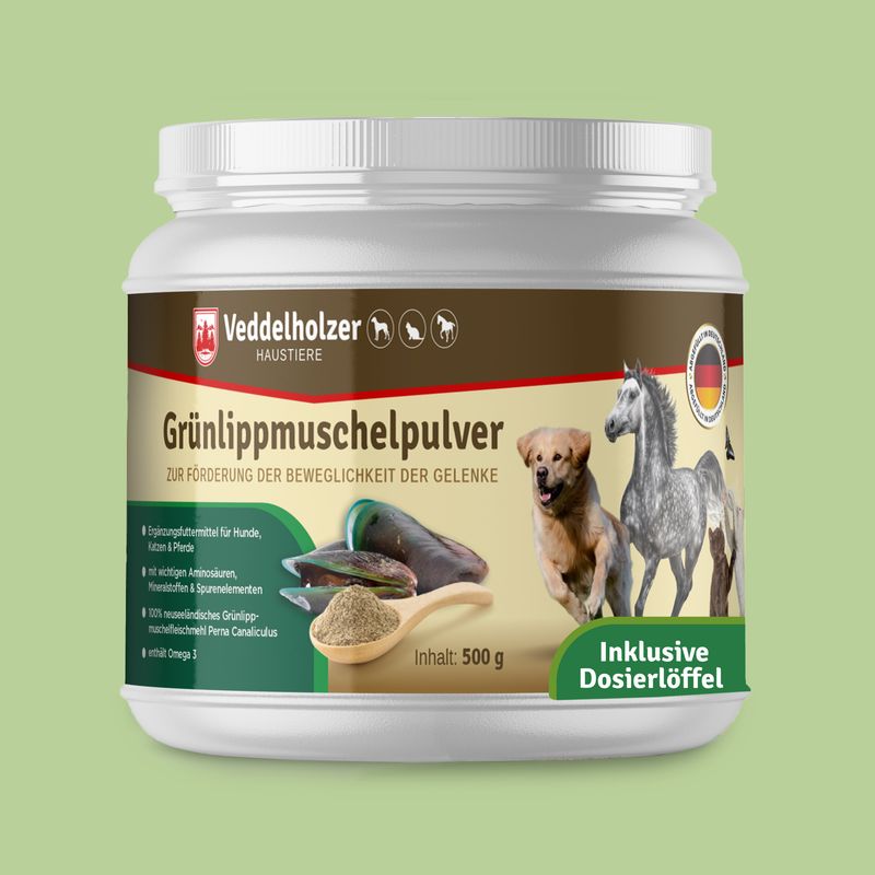 Veddelholzer Poudre naturelle de moules aux orles verts - 500g pour chiens