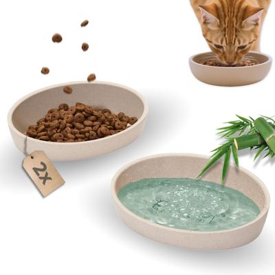 PIUPET Ecuelle pour chat set de 2 pièces