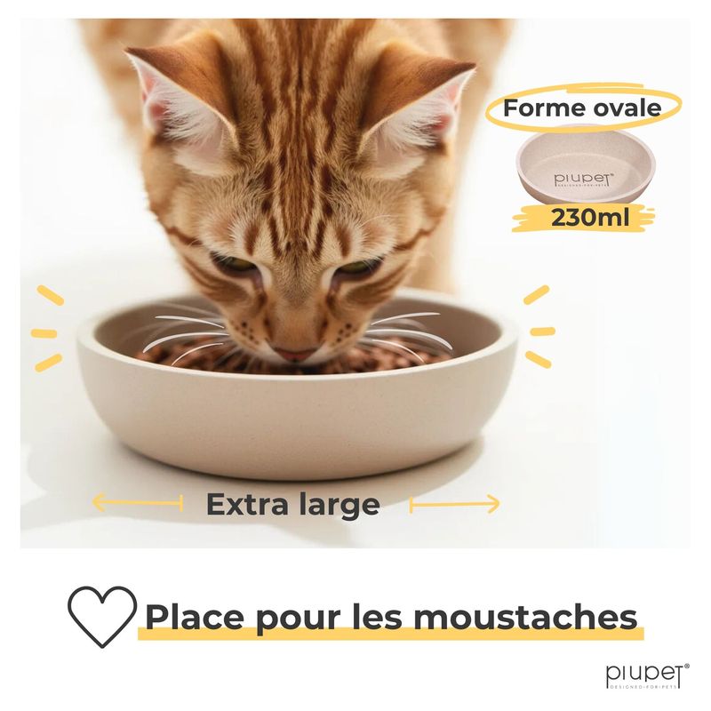 PIUPET Ecuelle pour chat set de 2 pièces