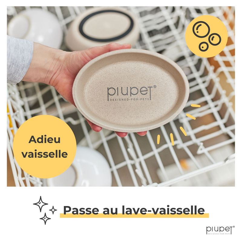 PIUPET Ecuelle pour chat set de 2 pièces