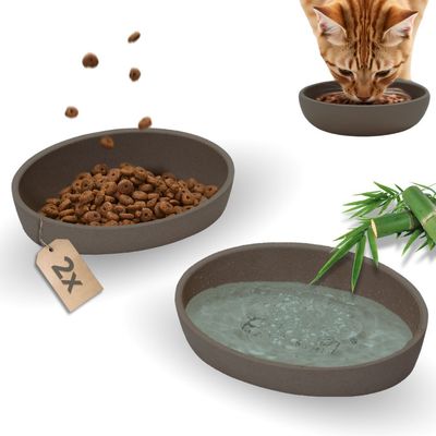 PIUPET Ecuelle pour chat set de 2 pièces