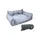 Lit 50x40x18cm polyester gris et manteau pet 25cm noir