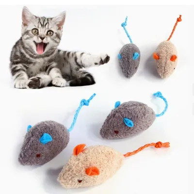 IntiMeg Juego de 3 juguetes de gato y ratón