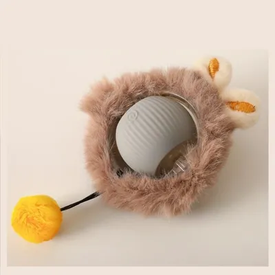 IntiMeg Jouet pour chat balle en peluche électrique