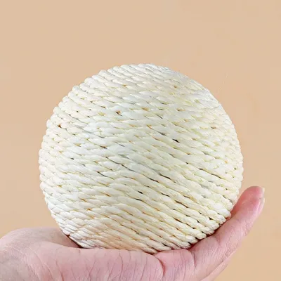 IntiMe Jouet pour chat boule de sisal de 10 cm