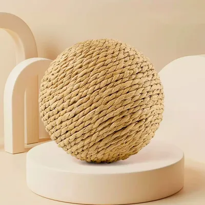 IntiMe Jouet pour chat boule de sisal de 10 cm