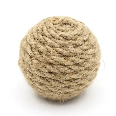 IntiMe Lot de 3 balles en sisal pour chat