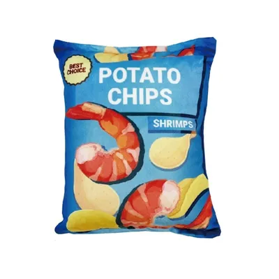 IntiMeg Jouet couineur pour chien Chips de pommes de terre IntiMeg Jouet couineur pour chien Chips de pommes de terre