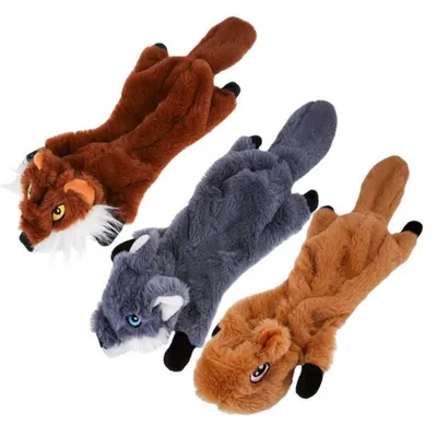 IntiMeg Lot de 3 jouets couineurs pour chiens non rembourrés