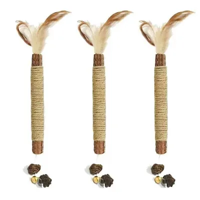 IntiMeg  Bâton de dentition pour chat Feather Bell