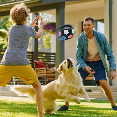 IntiMeg Juguete para perros con forma de balón fútbol que se sostiene mano