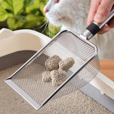 IntiMeg Pala para arena de gato de acero inoxidable