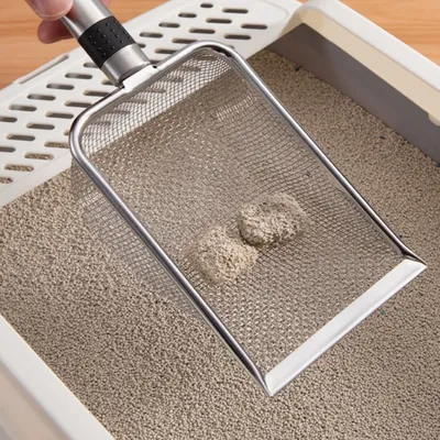 IntiMeg Pelle à litière pour chat en acier inoxydable