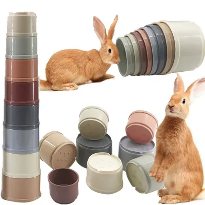 IntiMeg Juguete de taza de aperitivos con forma de conejo