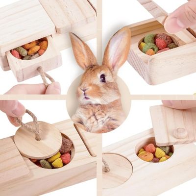 IntiMeg Jouets en bois pour lapins et autres petits animaux