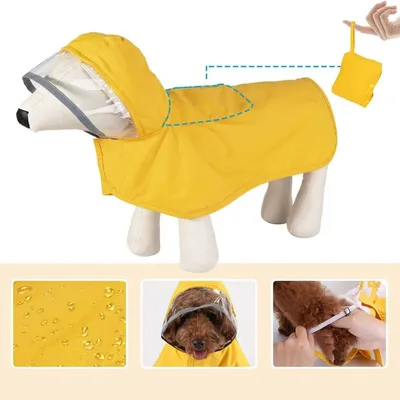 IntiMeg Reflektierender Regenmantel für Hunde IntiMeg Reflektierender Regenmantel für Hunde