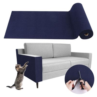 IntiMeg Tapis griffoir multi-usages pour chat Bleu foncé 30*100cm