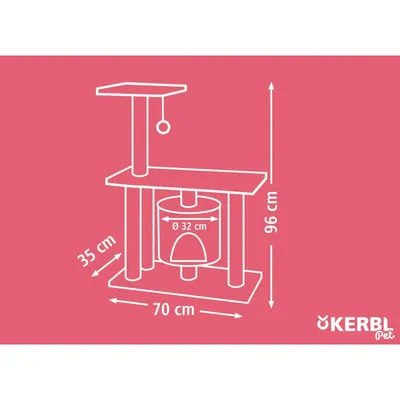 Kerbl Arbre à chat Jade Pro 96 cm Marron et