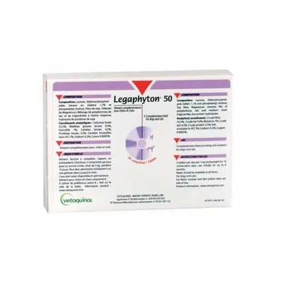 VETOQUINOL - LEGAPHYTON 50 - VETOQUINOL VETOQUINOL - LEGAPHYTON 50 - VETOQUINOL