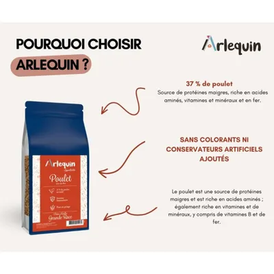 Arlequin - CROQUETTE CHIEN GRANDE RACE    POULET