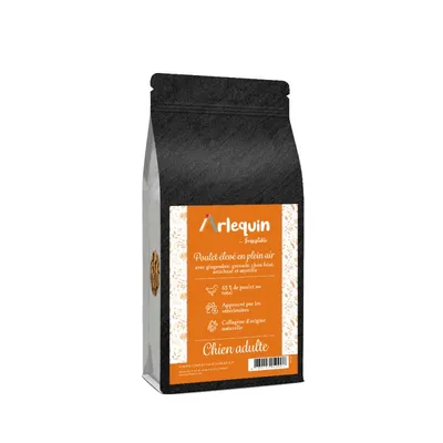 Arlequin - CROQUETTE CHIEN  IRRESISTIBLE POULET ELEVEE PLEINE AIR (65%)