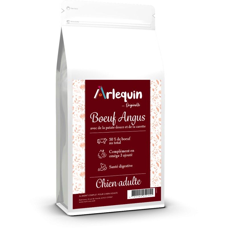 Arlequin - CROQUETTE CHIEN SANS CÉRÉALES    BŒUF ANGUS