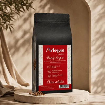 Arlequin - CROQUETTE CHIEN SANS CÉRÉALES BOEUF ANGUS (65%) Arlequin - CROQUETTE CHIEN SANS CÉRÉALES BOEUF ANGUS (65%)