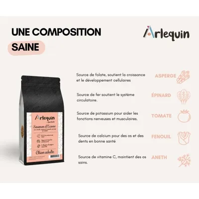 Arlequin - CROQUETTE CHIEN  SANS CÉRÉALES   Saumon d'Ecosse