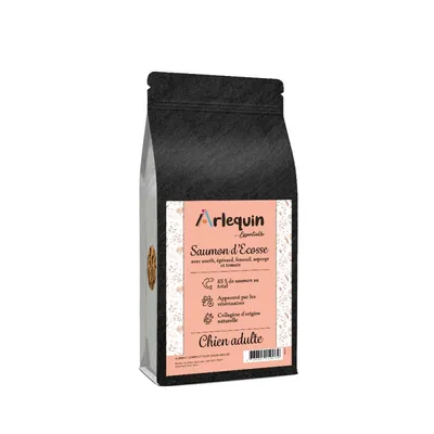 Arlequin - CROQUETTE CHIEN  SANS CÉRÉALES   Saumon d'Ecosse
