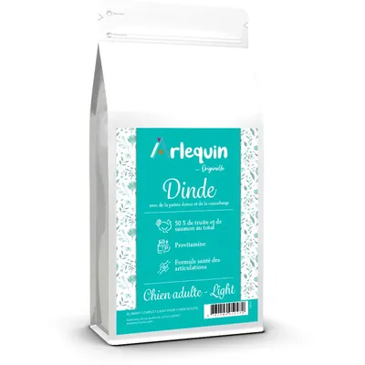 Arlequin - CROQUETTE CHIEN SANS CÉRÉALES LIGHT    DINDE