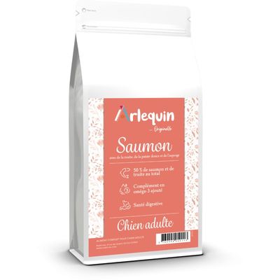 Arlequin - CROQUETTE CHIEN SANS CÉRÉALES    SAUMON TRUITE