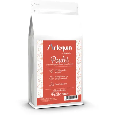 Arlequin - CROQUETTE CHIEN PETITE RACE SANS CÉRÉALES    POULET