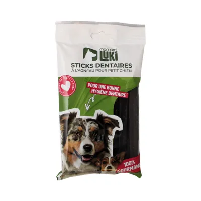 Mon Ami Luki - Sticks dentaires agneau- 3unitées vendues Mon Ami Luki - Sticks dentaires agneau- 3unitées vendues