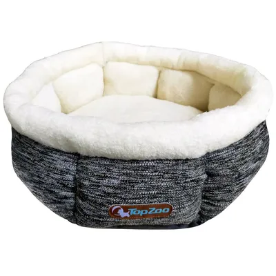 TOPZOO Corbeille pour Chat Tweed Grise M50 TOPZOO Corbeille pour Chat Tweed Grise M50