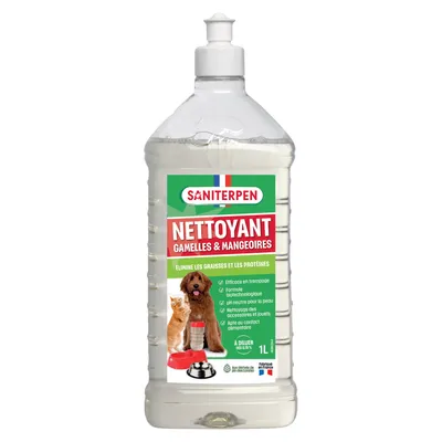 SANITERPEN Nettoyant spécial Gamelles & Mangeoires 1L SANITERPEN Nettoyant spécial Gamelles & Mangeoires 1L
