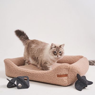 Bagane Panier chien / chat en tissu bouclette, Ecow