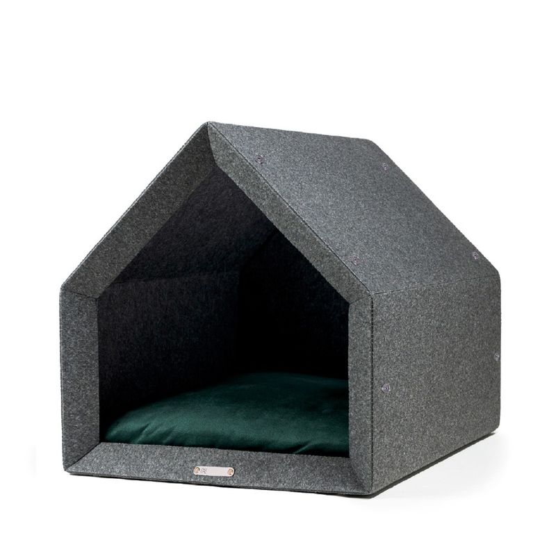 Bagane Niche d'intérieur chien / chat, design et écologique, gris Sanka