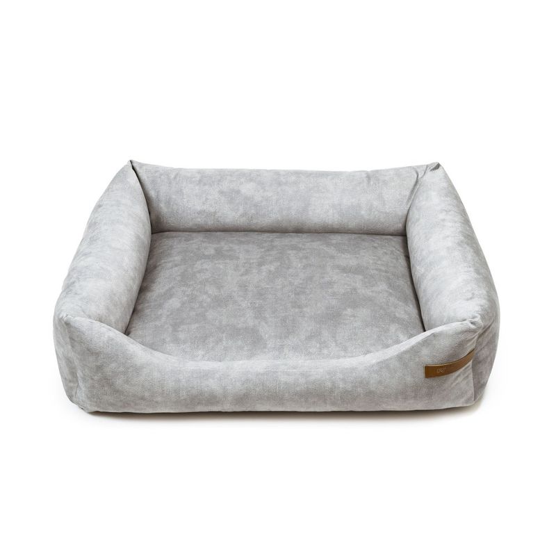 Bagane Panier chien / chat gris clair, écologique au toucher velours Ecow