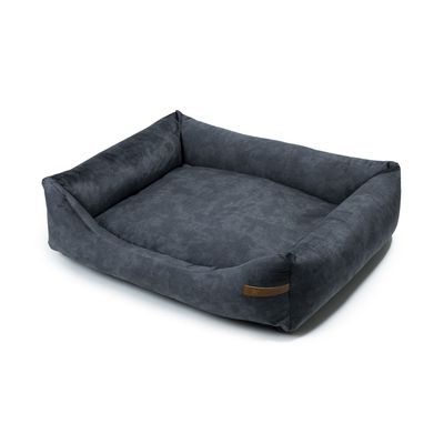 Bagane Panier grand chien / chat gris, écologique au toucher velours Ecow