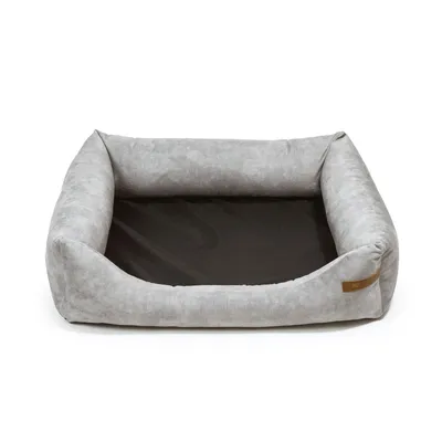 Bagane Panier chien / chat gris clair, écologique au toucher velours Ecow Bagane Panier chien / chat gris clair, écologique au toucher velours Ecow