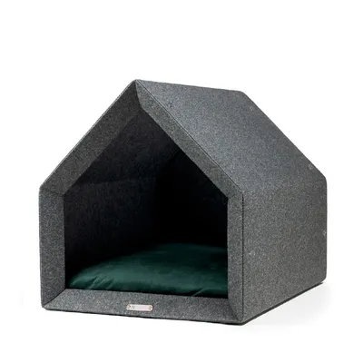 Bagane Niche d'intérieur chien / chat, design et écologique, gris Sanka