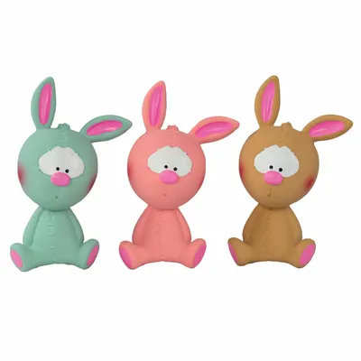 LOT DE 12 JOUETS EN LATEX "LOS LAPINOS"